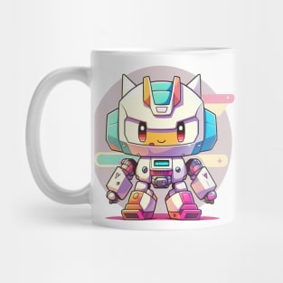 Colourful kawaii mech robot modern illustration Mug